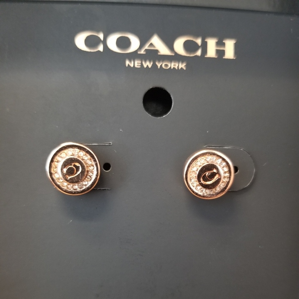 Coach Pave Necklace/Earring set - Picture 3 of 4